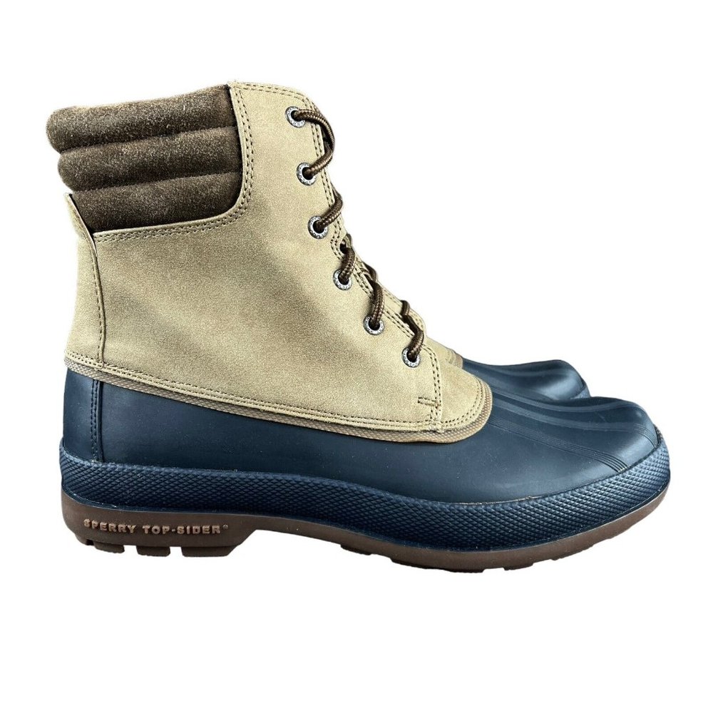 Sperry Top-Sider Cold Bay Taupe Navy Duck Boots STS19553 Men's Size 10